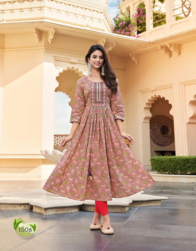 Gulabi Girl Vol 1 Diya Trends Wholesale Cotton Anarkali Kurtis Catalog